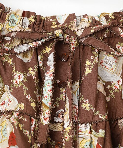 PINK HOUSE / ピンクハウス ロング・マキシ丈スカート | ●パフュームプリントミディスカート | 詳細8