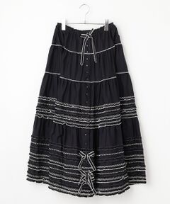 PINK HOUSE / ピンクハウス ロング・マキシ丈スカート | フローラルテープ使いスカート