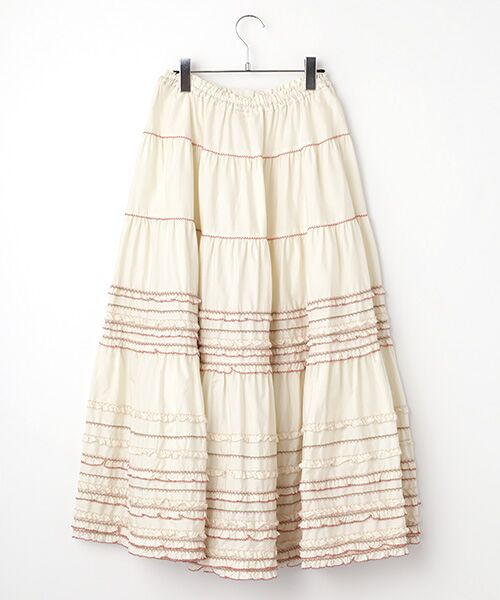 PINK HOUSE / ピンクハウス ロング・マキシ丈スカート | ●フローラルテープ使いスカート | 詳細2