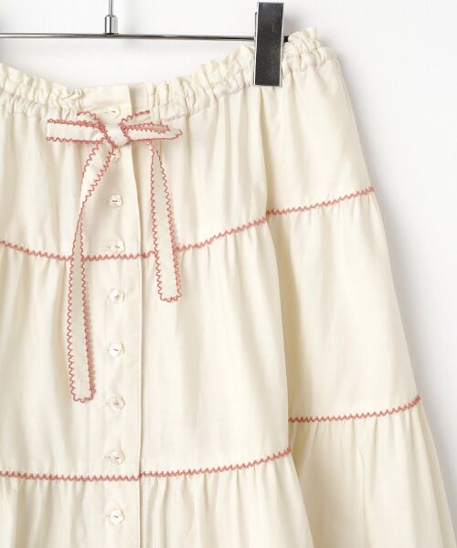 PINK HOUSE / ピンクハウス ロング・マキシ丈スカート | ●フローラルテープ使いスカート | 詳細3