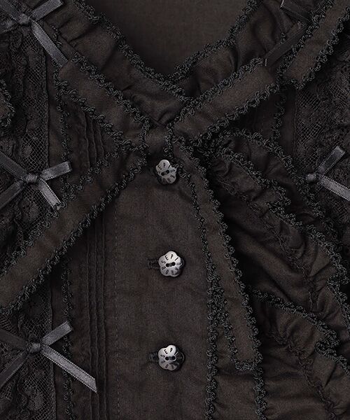 PINK HOUSE / ピンクハウス ベスト | ●フランス製レース使いローンベスト | 詳細1