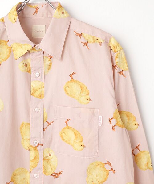 ひよこプリントシャツブラウス （シャツ・ブラウス）｜PINK