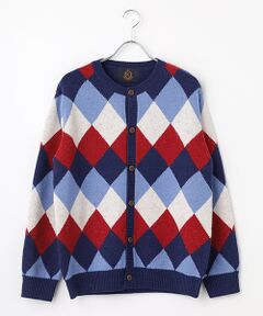 PINK HOUSE / ピンクハウス カーディガン・ボレロ | アーガイルニットカーディガン