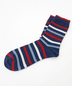 PINK HOUSE / ピンクハウス ソックス | ロゴ入りボーダーソックス