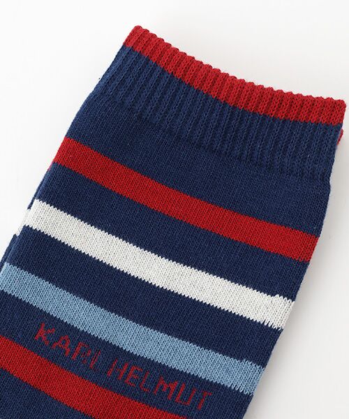 PINK HOUSE / ピンクハウス ソックス | ●ロゴ入りボーダーソックス | 詳細1