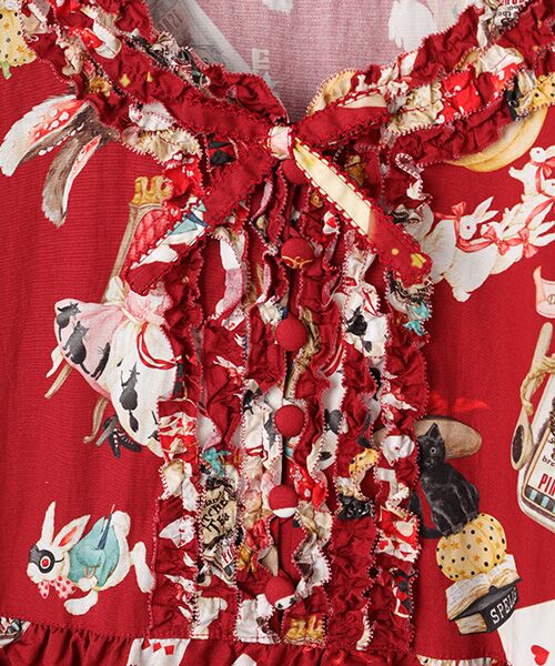 ピンクハウス　ワンピース　ハロウィンにも ハロウィーンワンダーランドプリントワンピース｜ピンクハウス