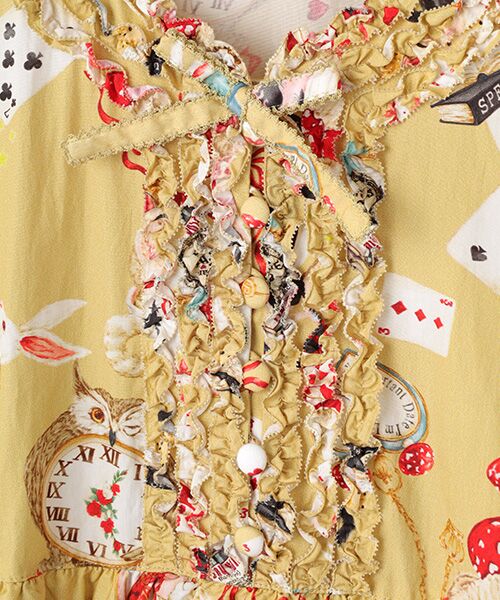 ハロウィーンワンダーランドプリントミディワンピース （ロング