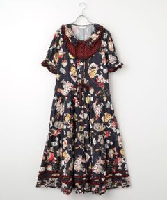 ハロウィーンワンダーランドプリントミディワンピース （ロング