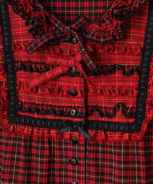 PINK HOUSE / ピンクハウス ロング・マキシ丈ワンピース | ●オリジナルコードチェックワンピース | 詳細1