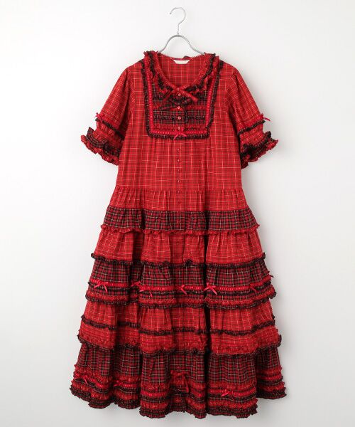 オリジナルコードチェックワンピース （ロング・マキシ丈