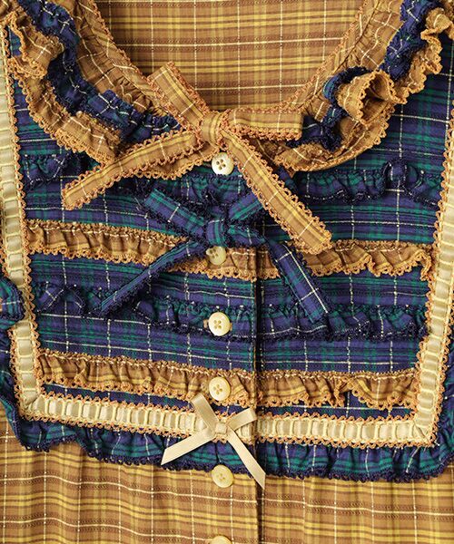 PINK HOUSE / ピンクハウス ロング・マキシ丈ワンピース | ●オリジナルコードチェックワンピース | 詳細8