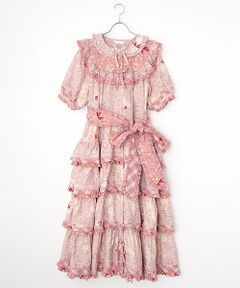 ピンクハウス ピンク ロングワンピース レース バラ ローズ リボン 花柄 PINK HOUSE / ピンクハウス ロング・マキシ丈ワンピース(条件