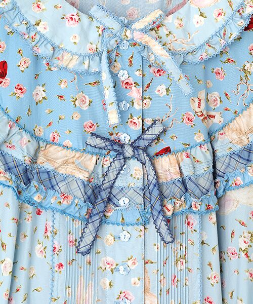 PINK HOUSE / ピンクハウス ロング・マキシ丈ワンピース | バラ園うさぎヨークワンピース | 詳細2