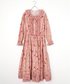 美品　ピンクハウス　ロングワンピース　21年モデル　ギンガムチェック　レッド 美品 ピンクハウス ロングワンピース 21年モデル ギンガム