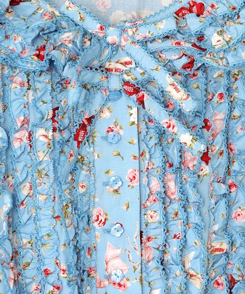 PINK HOUSE / ピンクハウス ロング・マキシ丈ワンピース | バラとリボンプリントワンピース | 詳細2