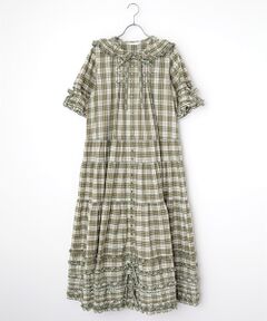 PINK HOUSE ピンクハウス タータンチェック ワンピース グリーン系 PINK HOUSE / ピンクハウス ワンピース(条件:グリーン系