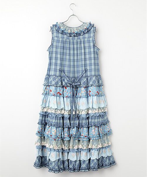 PINK HOUSE / ピンクハウス ロング・マキシ丈ワンピース | ローズレース使いパッチワークワンピース | 詳細2