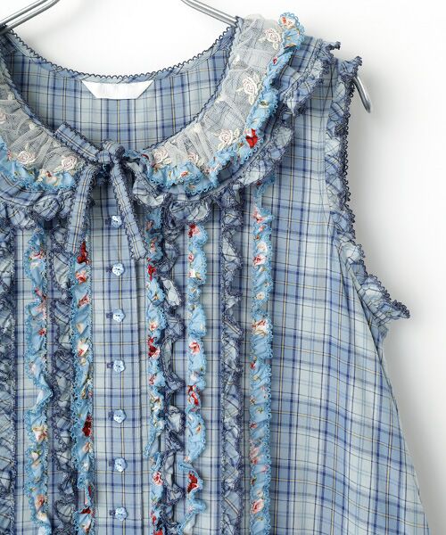 PINK HOUSE / ピンクハウス ロング・マキシ丈ワンピース | ローズレース使いパッチワークワンピース | 詳細3