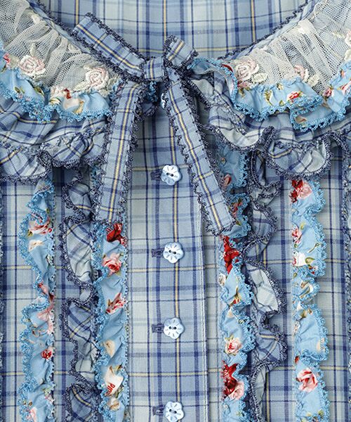 PINK HOUSE / ピンクハウス ロング・マキシ丈ワンピース | ローズレース使いパッチワークワンピース | 詳細6