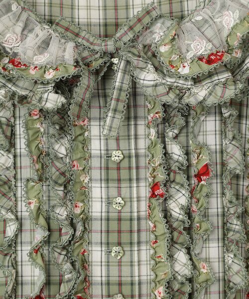 PINK HOUSE / ピンクハウス ロング・マキシ丈ワンピース | ローズレース使いパッチワークワンピース | 詳細7