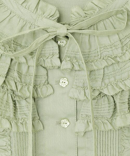 フリル襟付きローンブラウス （シャツ・ブラウス）｜PINK HOUSE