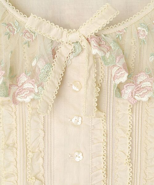 PINK HOUSE / ピンクハウス シャツ・ブラウス | ●ローズレース使いブラウス | 詳細5