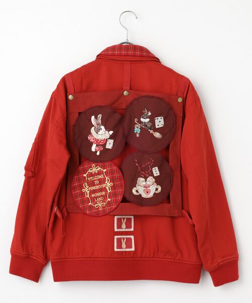 PINK HOUSE / ピンクハウス ブルゾン | ハロウィーンワンダーランドワッペン使いゼッケン付きブルゾン | 詳細5