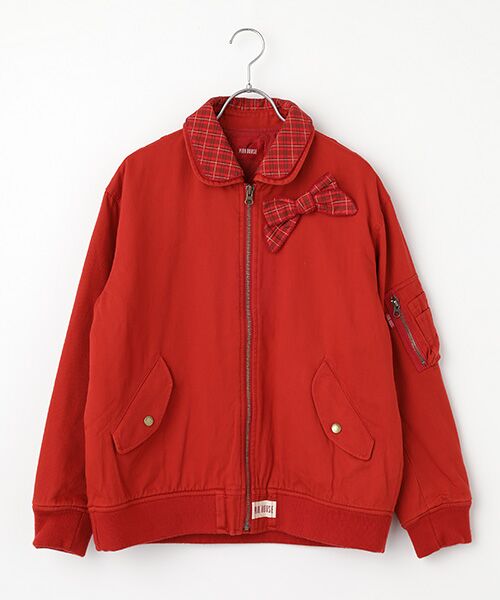 PINK HOUSE/ピンクハウス ハロウィーンワンダーランドワッペン使いゼッケン付きブルゾン アカ F PINK HOUSE/ピンクハウス ハロウィーンワンダーランドワッペン使いゼッケン付きブルゾン アカ F