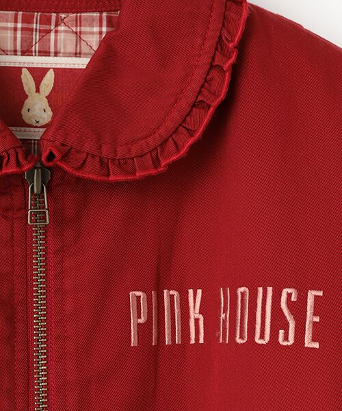 バラ園うさぎ刺繍ブルゾン （ブルゾン）｜PINK HOUSE / ピンク