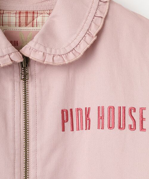 稀少☆限定1点限り★PINK HOUSE ピンクハウス ブルゾン バラ刺繍 バラ園うさぎ刺繍ブルゾン（ブルゾン）｜PINK HOUSE（ピンク