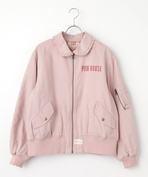 バラ園うさぎ刺繍ブルゾン （ブルゾン）｜PINK HOUSE / ピンク