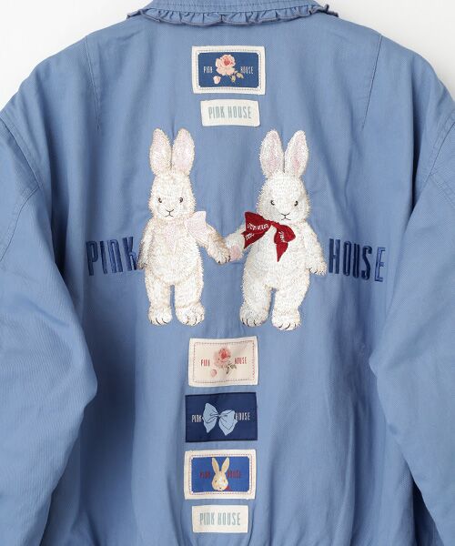 PINK HOUSE / ピンクハウス ブルゾン | ●バラ園うさぎ刺繍ブルゾン | 詳細7