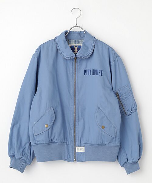 バラ園うさぎ刺繍ブルゾン （ブルゾン）｜PINK HOUSE / ピンク