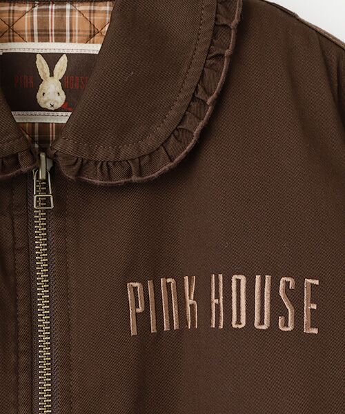 バラ園うさぎ刺繍ブルゾン （ブルゾン）｜PINK HOUSE / ピンク