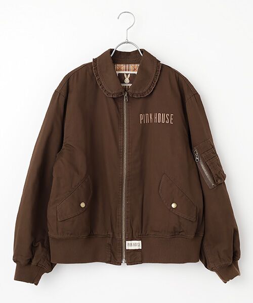 バラ園うさぎ刺繍ブルゾン （ブルゾン）｜PINK HOUSE / ピンク