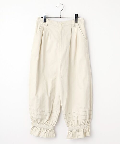 PINK HOUSE/ピンクハウス フリル使いバルーンパンツ キナリ M PINK HOUSE/ピンクハウス フリル使いバルーンパンツ キナリ M