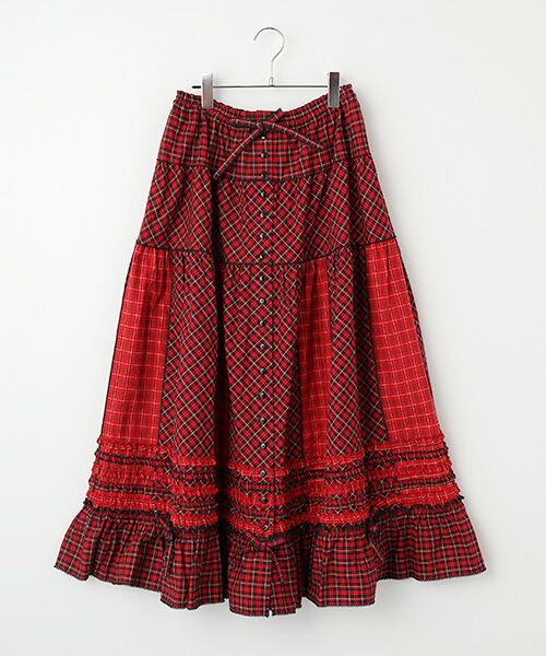 セール】 ○オリジナルコードチェックスカート （ロング・マキシ丈