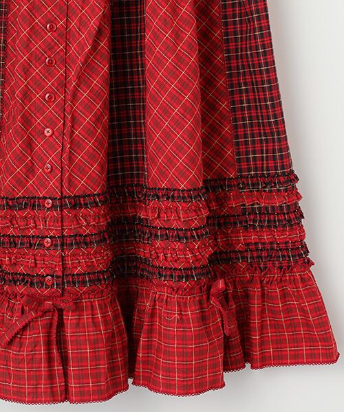 PINK HOUSE / ピンクハウス ロング・マキシ丈スカート | ●オリジナルコードチェックスカート | 詳細3