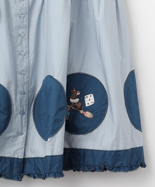 PINK HOUSE / ピンクハウス ロング・マキシ丈スカート | ハロウィーンワンダーランドワッペン使いスカート | 詳細5