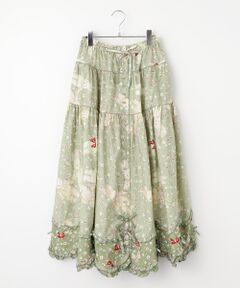 ピンクハウス❤️【美品】緑系ボリュームたっぷりロングスカート❤️ ピンクハウス❤️【美品】緑系ボリュームたっぷりロングスカート❤️