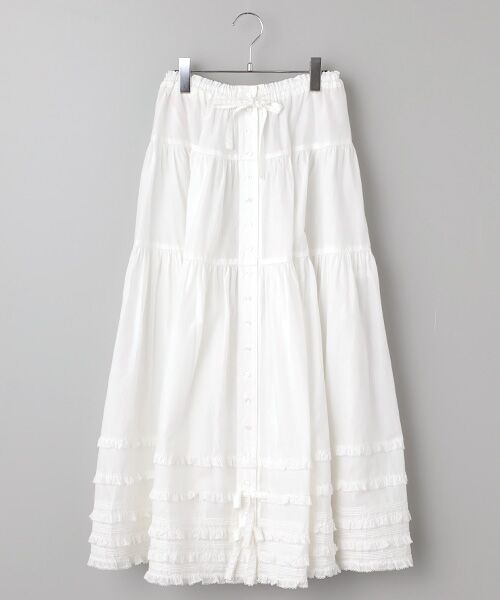 PINK HOUSE/ピンクハウス ローンティアードスカート シロ F PINK HOUSE/ピンクハウス ローンティアードスカート シロ F