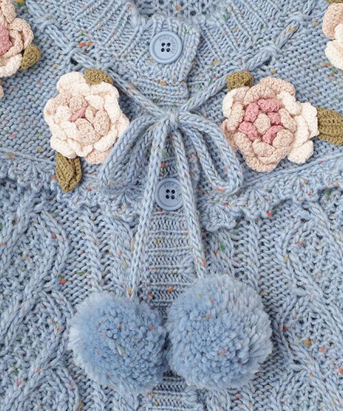 PINK HOUSE / ピンクハウス カーディガン・ボレロ | ●バラモチーフ付きヨークニットカーディガン | 詳細6