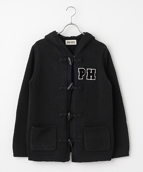 PINK HOUSE/ピンクハウス PHロゴニットパーカー クロ F PINK HOUSE/ピンクハウス PHロゴニットパーカー クロ F