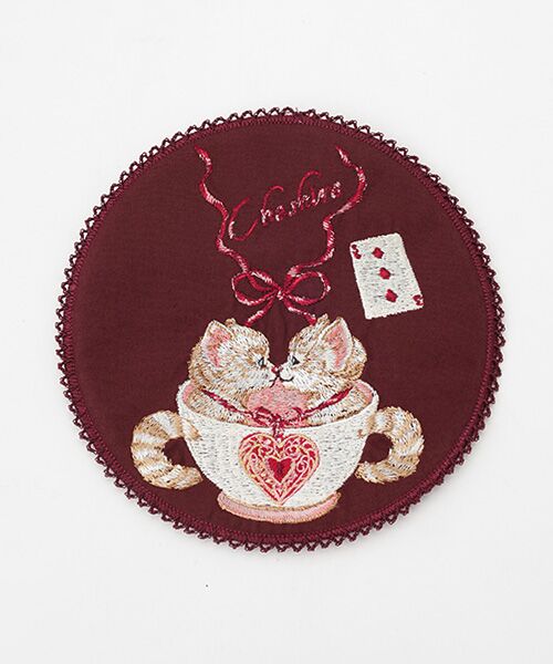 PINK HOUSE/ピンクハウス TWINS CHESHIRE刺繍ワッペン アカ F