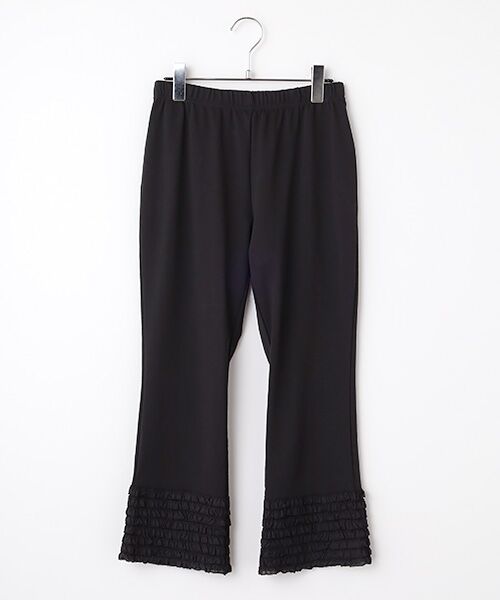 PINK HOUSE/ピンクハウス ローンフリル使いレギンス クロ F PINK HOUSE/ピンクハウス ローンフリル使いレギンス クロ F