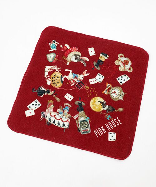 PINK HOUSE/ピンクハウス ハロウィーンワンダーランドプリントタオルハンカチ アカ F PINK HOUSE/ピンクハウス ハロウィーンワンダーランドプリントタオルハンカチ アカ F