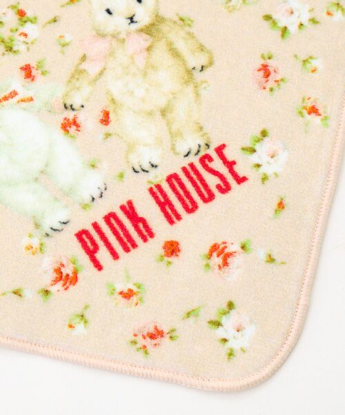 バラ園うさぎプリントタオルハンカチ （タオル）｜PINK HOUSE / ピンク