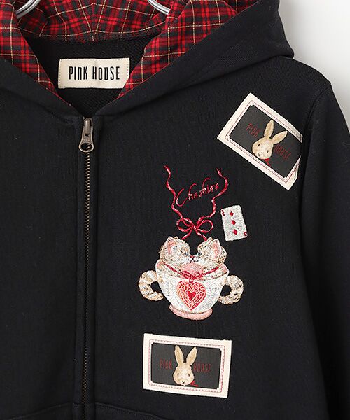 PINK HOUSE / ピンクハウス パーカー | ●TWINS CHESHIREワンポイント刺繍パーカー | 詳細2
