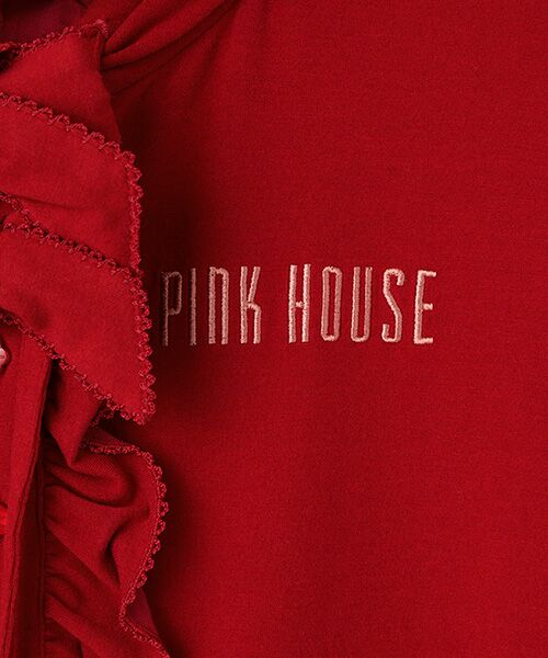 PINK HOUSE / ピンクハウス カーディガン・ボレロ | ●ロゴ刺繍フリル使いカーディガン | 詳細1