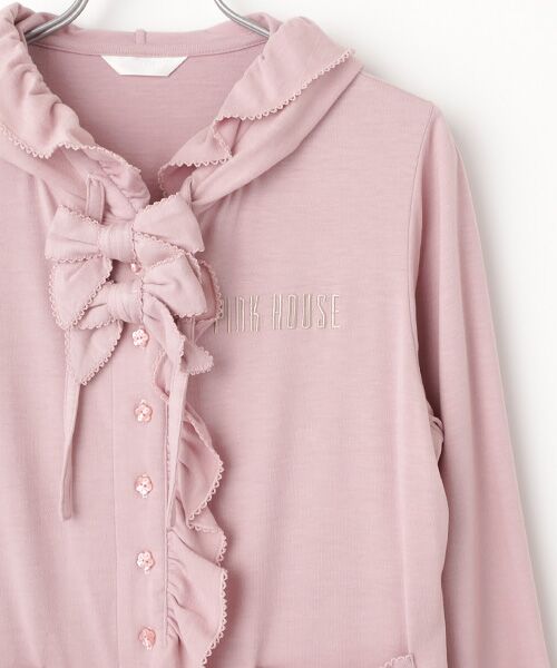 PINK HOUSE / ピンクハウス カーディガン・ボレロ | ●ロゴ刺繍フリル使いカーディガン | 詳細3